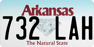 AR license plate 732LAH