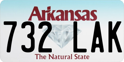 AR license plate 732LAK