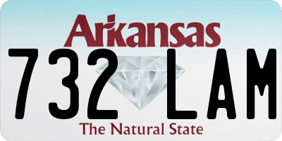 AR license plate 732LAM