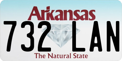 AR license plate 732LAN