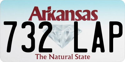AR license plate 732LAP