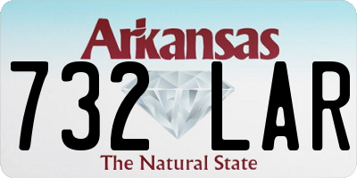 AR license plate 732LAR