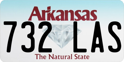 AR license plate 732LAS