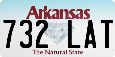 AR license plate 732LAT