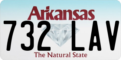 AR license plate 732LAV