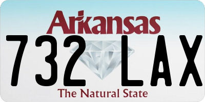AR license plate 732LAX