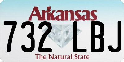AR license plate 732LBJ