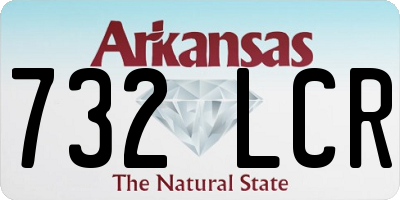 AR license plate 732LCR