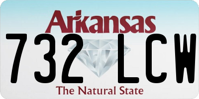 AR license plate 732LCW