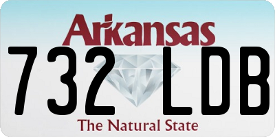 AR license plate 732LDB