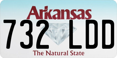 AR license plate 732LDD