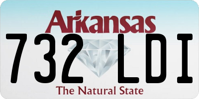 AR license plate 732LDI