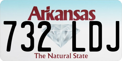 AR license plate 732LDJ