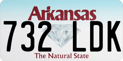 AR license plate 732LDK