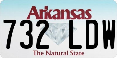 AR license plate 732LDW