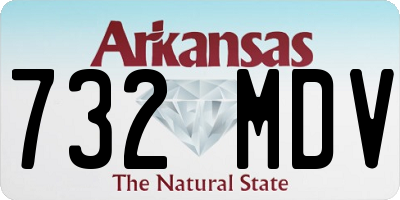 AR license plate 732MDV