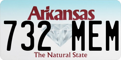 AR license plate 732MEM