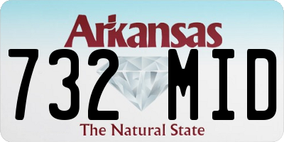 AR license plate 732MID