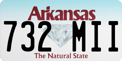 AR license plate 732MII