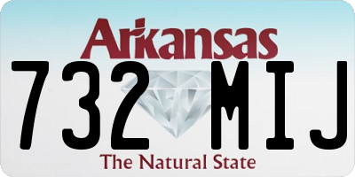 AR license plate 732MIJ