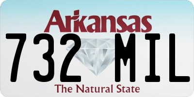AR license plate 732MIL