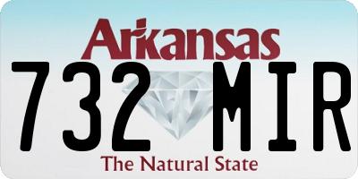 AR license plate 732MIR