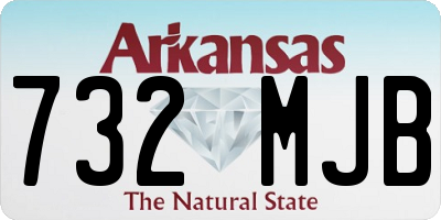 AR license plate 732MJB