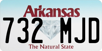 AR license plate 732MJD