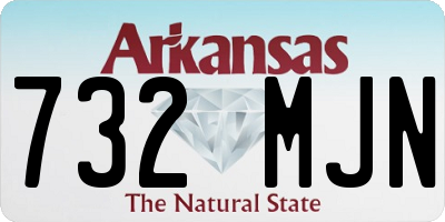 AR license plate 732MJN