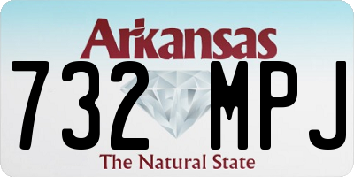 AR license plate 732MPJ