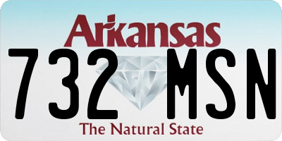 AR license plate 732MSN
