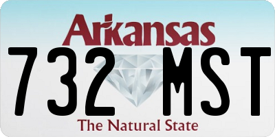 AR license plate 732MST