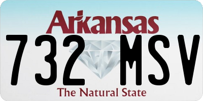 AR license plate 732MSV