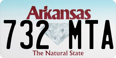 AR license plate 732MTA
