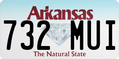AR license plate 732MUI
