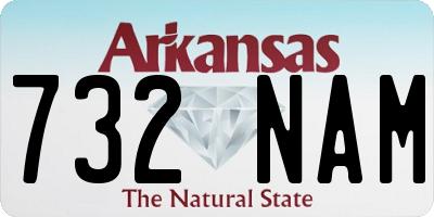 AR license plate 732NAM
