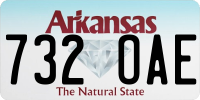 AR license plate 732OAE