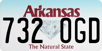 AR license plate 732OGD