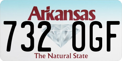 AR license plate 732OGF