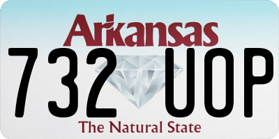 AR license plate 732UOP