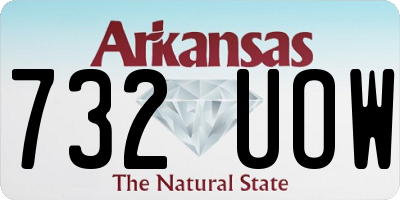 AR license plate 732UOW