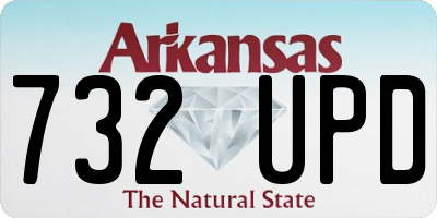 AR license plate 732UPD
