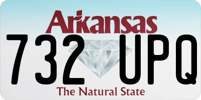 AR license plate 732UPQ