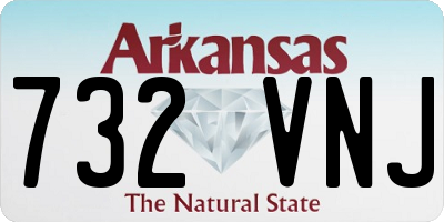 AR license plate 732VNJ