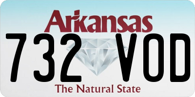 AR license plate 732VOD