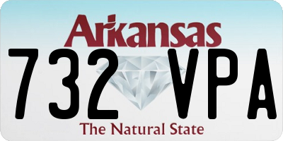 AR license plate 732VPA