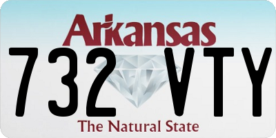 AR license plate 732VTY