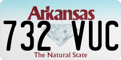 AR license plate 732VUC