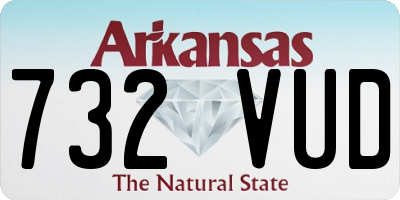 AR license plate 732VUD
