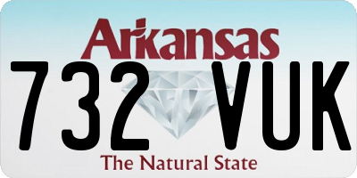 AR license plate 732VUK